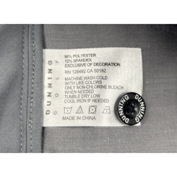 Dunning Men's 38 Everbest Polyester Blend Gray 10" Chino Athletic Shorts - Picture 3 of 9